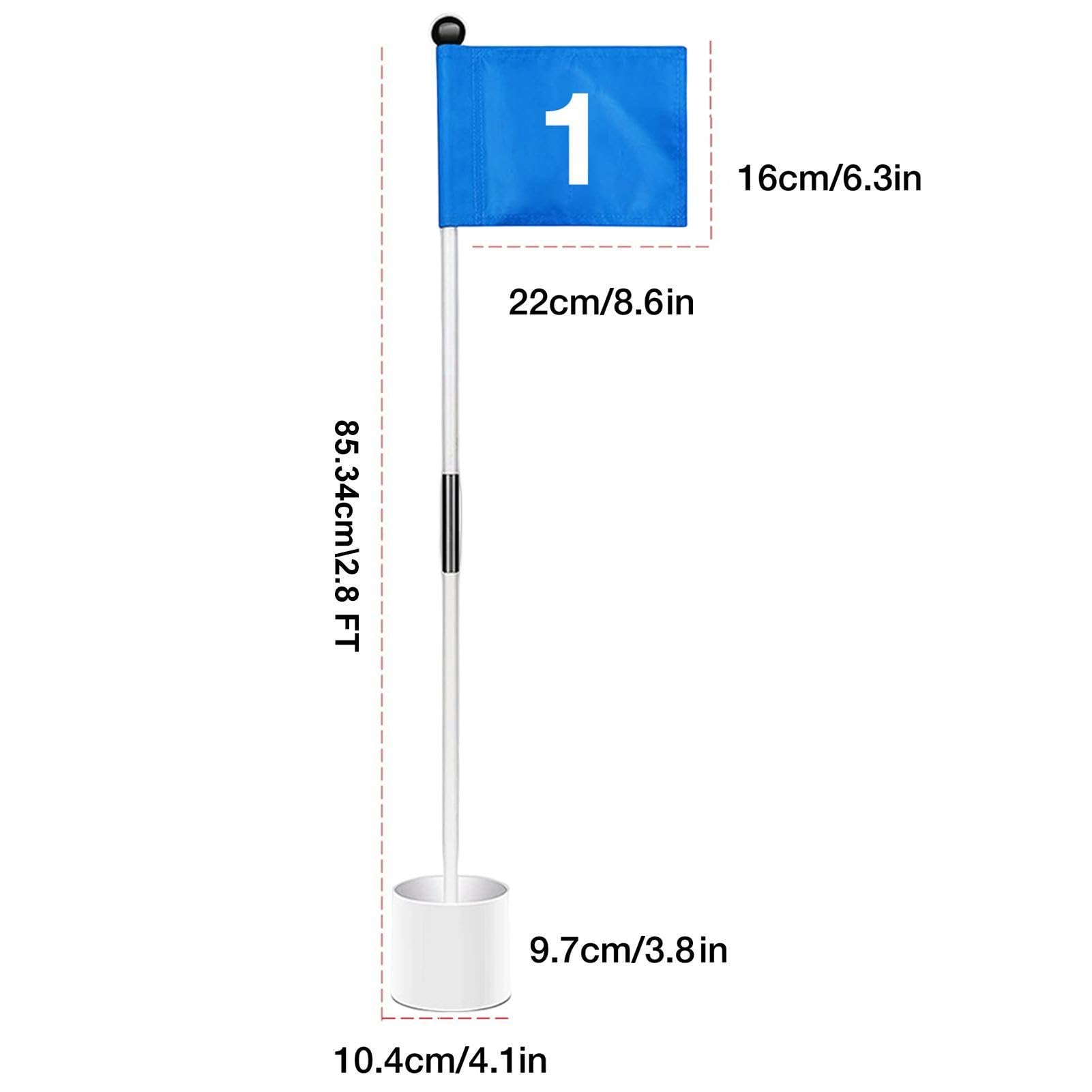 Golfflaggen-Set, grüne Flagge, grüne Flagge, Loch, Tassenset, tragbare Golfflagge mit Golfloch, abnehmbare professionelle Golfflagge, langlebig, robust und stabil,