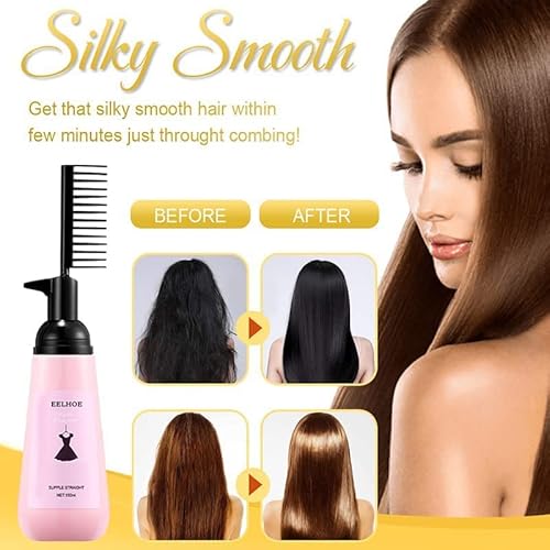 3-Second Hair Straightening Cream - (150Ml) 2023 New Hair Straightening Treatment Cream With Comb, Straightening Cream For Smooth And Nourishing Hair For Dry Hair, Effective Just In 3 Seconds #TOP3
