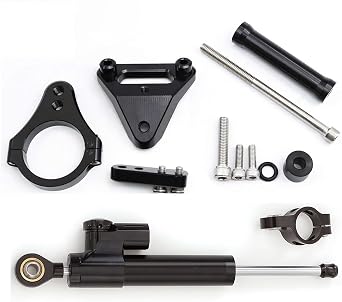 for Honda CBR250RR 2019-2023 CNC Aluminum Motorcycle Steering Damper Stabilizer Bracket Mounting Support Kit HolderBlack Set