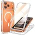 Miracase Magnetic for iPhone 17 Pro Case 6.3 [Compatible with MagSafe] Full-Body Phone Case with Built-in Glass Screen Protector & Camera Control,Drop Proof iPhone 17 Pro Cover, Clear