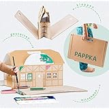  PAPPKA® Haus: Klappbares Haus aus Karton – zum Gestalten und Spielen für Kinder