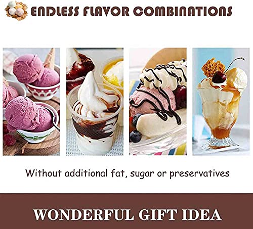 Foto von Eismaschine Mit Kompressor, Softeismaschine Für Zuhause Ice Cream Machine, 1L Große Kapazität Speiseeisbereiter Für Eiscreme Frozen Joghurt Und Sorbet