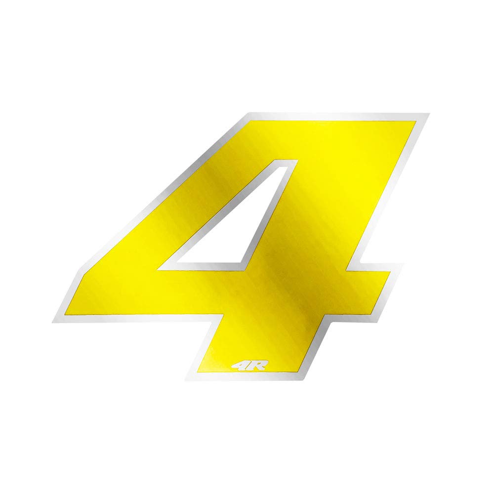 Quattroerre Racing Number 4 Anodized Medium, Yellow