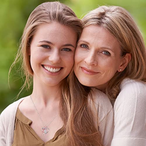 Mothers Day Gifts-Rose Heart Initial Necklaces For Women Teen Girls, Romantic I Love You Letter Initial A Necklace Jewelry Gifts Birthday Wedding Engagement Anniversary Bridesmaid Gift Necklace Her For Girlfriend Wife Women #TOP3