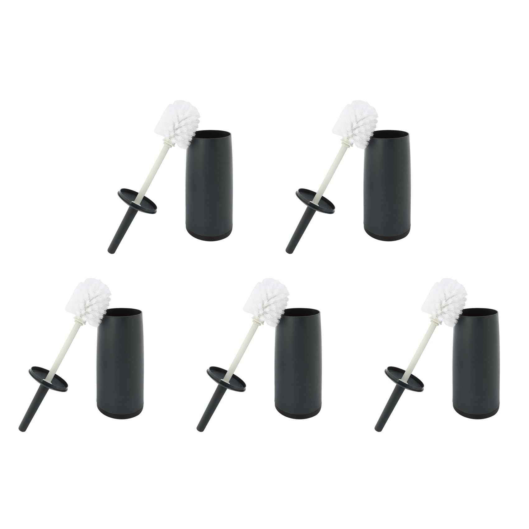 Hndhbfgrt 5X Toilet Brushes and Holders Toilet Bowl Brush with Holder Dark Gray for Toilet Brush with Lid Longe