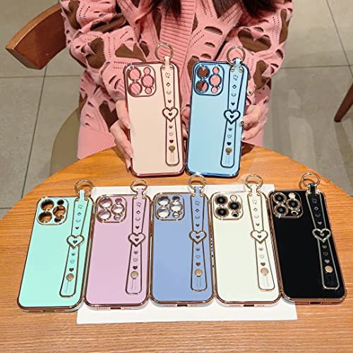 IDweel for iPhone 11 Pro Max Case with Adjustable Wristband Strap Kickstand Loop Heart Luxury Plating,Raised Corners Bumper Shockproof Slim Fit Durable Cover for Women Girls,Rose Gold by IDweel - Used condition - Image 7