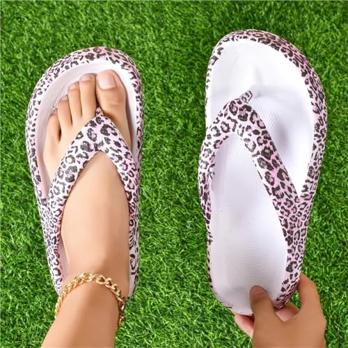 Flip Flops for Women Summer Outdoor Flip Flops Men Women's Thick Bottom EVA Beach Shoes Leopard Print Slippers Rubber Sole Soft Comfortable4