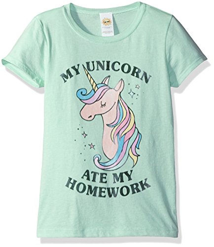 LOST GODS Girls' Unicorn Ate My Homework Graphic T-Shirt