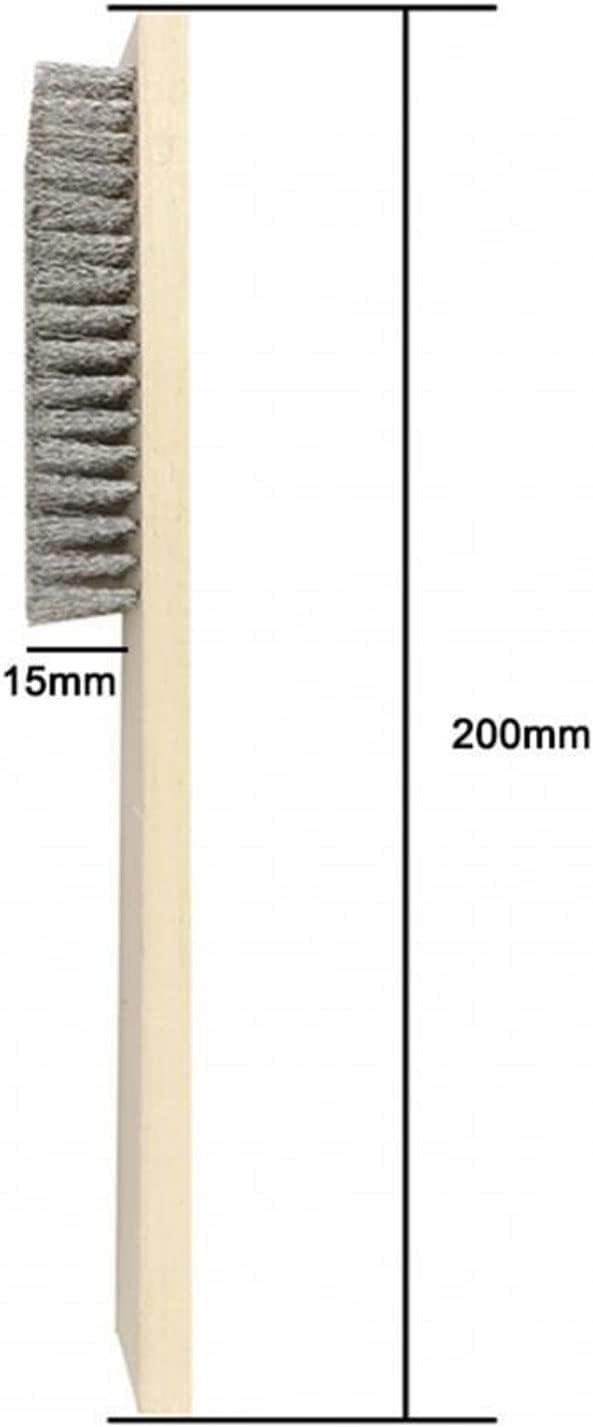 SOYDAN ブラシ ステンレススチールワイヤーブラシクリーナー木製ハンドル金属表面クリーニングペイントリムーバー錆び除去スクラッチ