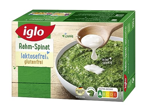 iglo Rahm-Spinat laktosefrei und glutenfrei - mit dem Blubb - portionierbar - 550 g (tiefgefroren)