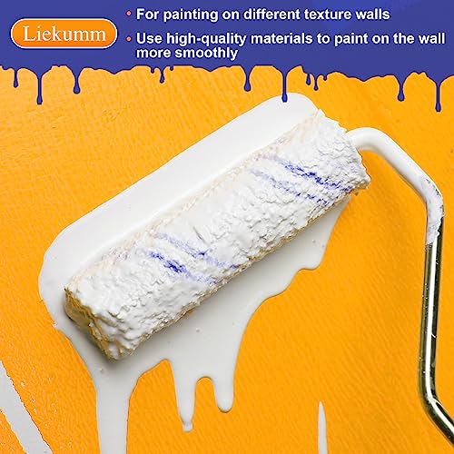 Liekumm 6-Inch Microfiber Paint Roller, High Density Microfiber Roller Covers Refills, Roller Short Nap, House Painting Supplies, Suitable For Home, Wall, Cabinets, Ceilings Painting, Pack Of 12 #TOP4