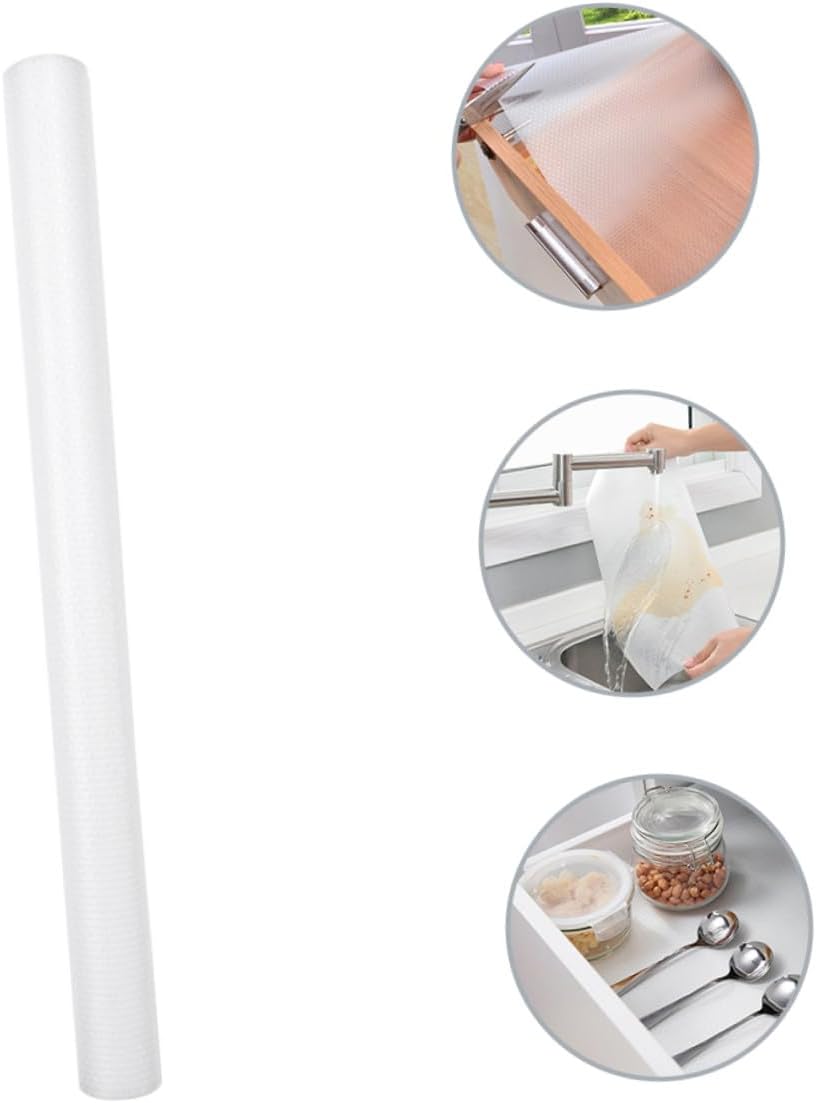 Non-Slip Cabinet Shelf Liner Large Transparent Drawer Protector Oil-Resistant Mat for Kitchen Wardrobe and Home Storage Organization