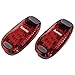 Price comparison product image Hama Set of 2 LED Safety Clip (Battery-Powered, Constant or Flashing Light Modes, Ideal for Runners, School Children, Cyclists) Red
