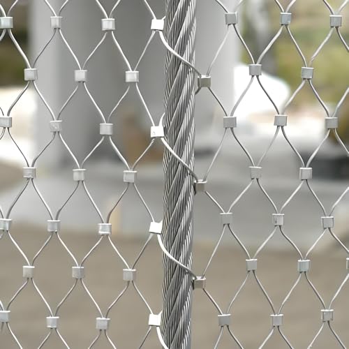 304 Stainless Steel Wire Rope Net - 12cm Wide Flexible