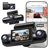 REDTIGER VP40 4 Channel 360° View Dash Cam, Dual STARVIS 2, 2.5K*2+1080P*2 Dashcam Front and Rear Inside Left Right, 5.8GHz WiFi, 8 IR Lights Night Vision, 4 Adjustable Lenses (No Card Included)