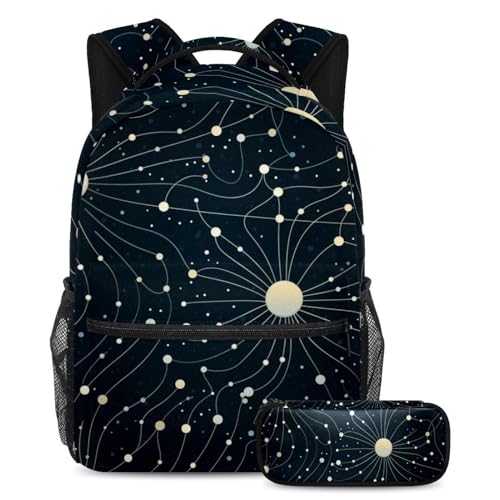 Cartable enfant Starry Shining Vierge 6 anti cahiers cornés grand sac et trousse