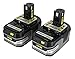 (2) Ryobi One+ 18v Lithium Plus HP Batteries 3Ah Li-Ion P191
