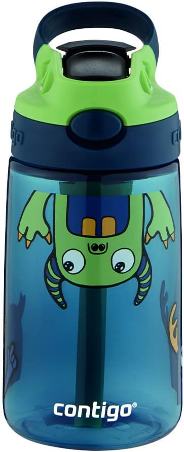 ContigoKids Water Bottle with Redesigned AUTOSPOUT Straw, 14 Ounce, Monster