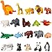 20-Piece Large Farm & Wild Animal Building Block Set – 20 Animal Figures Educational Toys – Compatible with All Major Blcoks Brands – Preschool STEM Toy for Toddlers 1–5