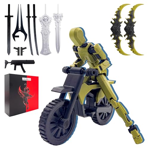 KERITOBA Assembly Completed T13 Action Figure Set,Dummy 13 3D Printed Toys,Titan 13 Action Figures,Premium Presents for Xmas,Birthdays,and Everyday Joy (Army Green)
