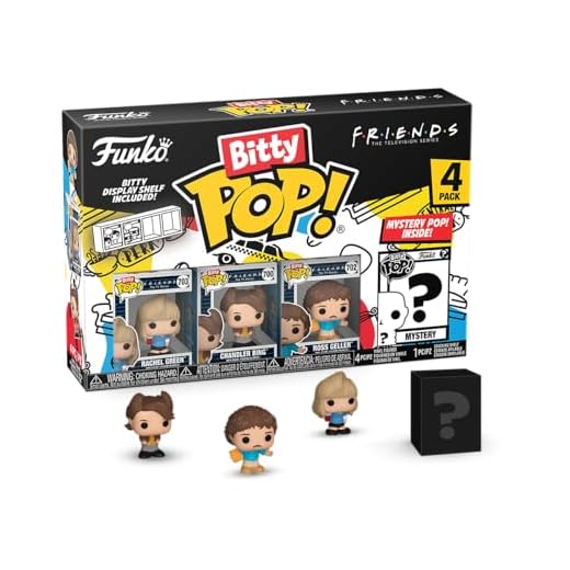 Funko Bitty Pop! Friends - 80's Rachel 4PK - Rachel Green™ (80’s Hair), Chandler Bing™ (80’s Hair), Ross Geller™ (80’s Hair) Y una Minifigura Misteriosa Sorpresa - 0.9 Inch (2.2 Cm) - Nan