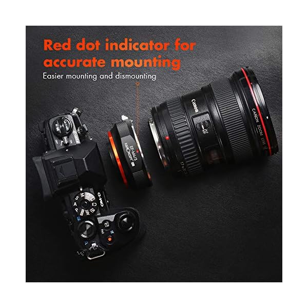 K&F Concept M12125 EOS-M4/3 Hochpräziser Adapterring Objektivadapter für EOS EF Objektiv auf M4/3 MFT Olympus Pen E-P1… – Bild 4