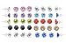 Earrings Lot Studs, Rhinestones Crystal 40 Pieces Earring Set Stud on Nylon Posts