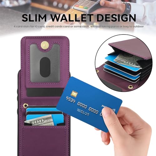 Coque Galaxy S24 Plus élégante Asuwish violet pour les déplacements professionnels - 7