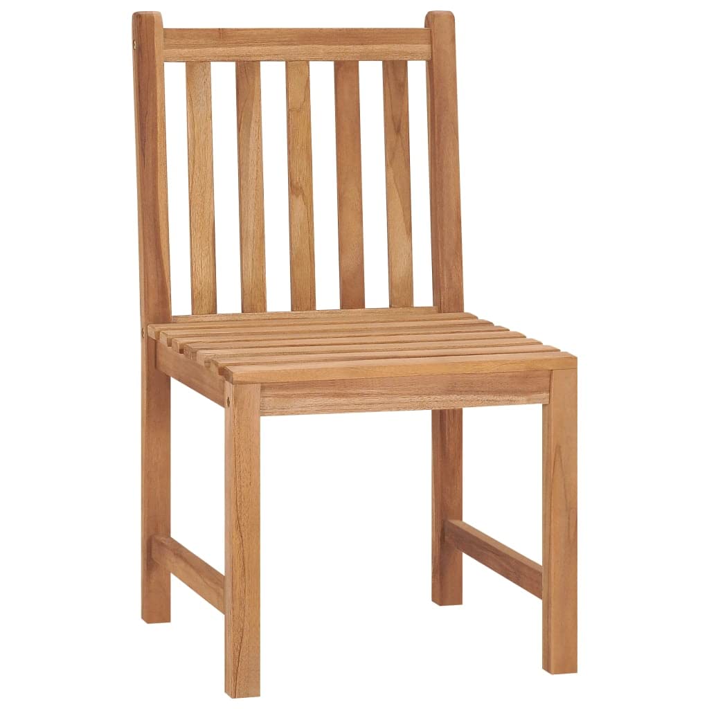 Sedie da giardino in legno di teak massiccio, mobili da esterno, confezione da 2