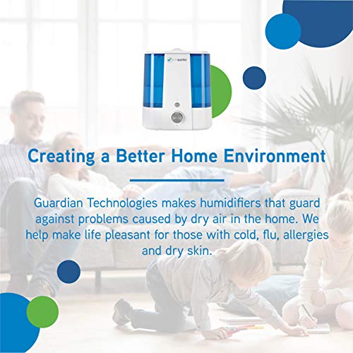 Pure Guardian H1175Wca Ultrasonic Cool Mist Humidifier, 90 Hrs. Run Time, 1.5 Gal. Tank Capacity, 390 Sq. Ft. Coverage, Medium Rooms, Quiet, Filter Free, Silver Clean Treated Tank, Essential Oil Tray #TOP2
