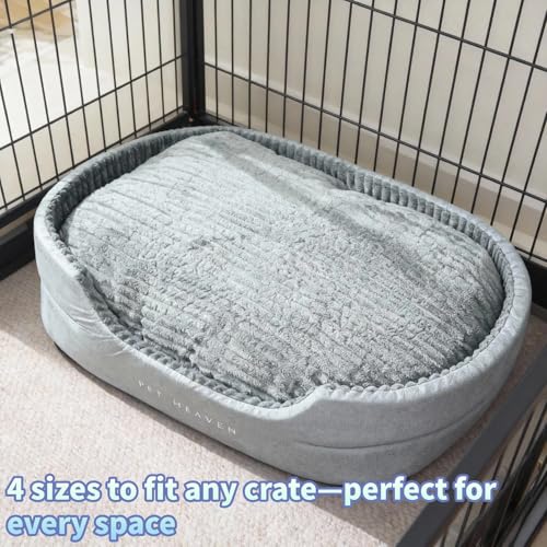 NOFKYNOXA Extra Large Dog Orthopedic Bed - Comfortable Memory Foam Pet Bed with Sides, Non-Slip Bottom,Dog Crate Pad/Couch, Indoor Outdoor Use(Grey) — view 5