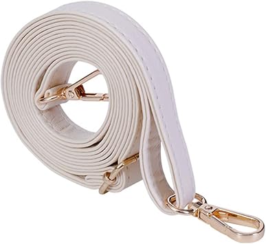 1pc Adjustable Shoulder Crossbody Straps 30-55inch PU Leather Bag Strap with Gold Clasps for Replacement Accessories Beige