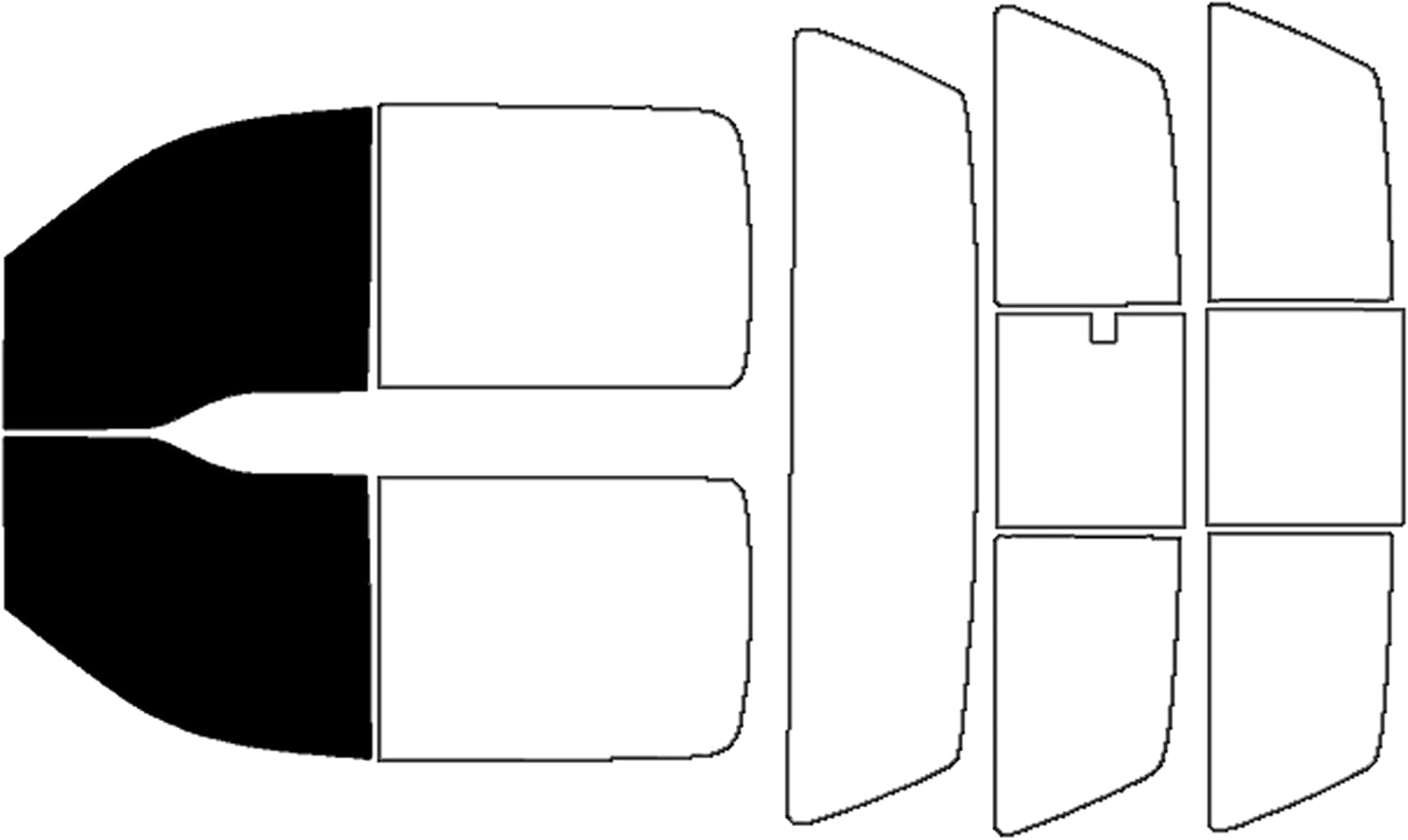 AUTOTEK Precut Film Front Two Door Windows Tint Film Cars Sun Blocking Protection Privacy Anti Shatter Glass Computer Cut Any Tint Shade for Ford F150 Crew Cab 2004-2008