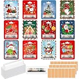 Pajean 72 Pack Christmas Money Holders for Cash Gifts Christmas Money Cards Ornaments Xmas Money Cards with Plastic Cover and Double Sided Tape for Winter Holiday Party Favors Decorations Supplies