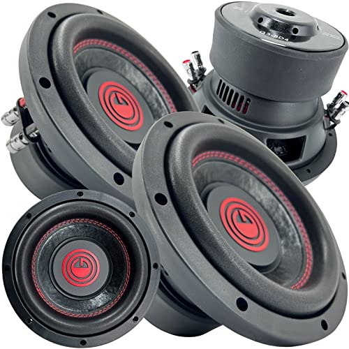 Gravity 2X 8 Inch 1000 Watt Car Audio Subwoofer w/ 4 Ohm DVC Power 8' Sub Pair - Feature Dual Voice Coil, Thick Magnet, Design for Car, ATV, Van, High Performance Car Show