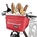 COFIT Canasta de Bicicleta Plegable, Cesta de Bicicleta Multifuncional Utilizada para Llevar Mascotas, Bolsas de Compras, Bolsas de Viaje, Acampar al Aire Libre Actualizado Rojo