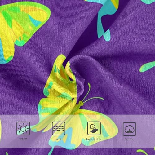 Toddler Underwear Floral 2t Cotton Panties for Girl Funny Kids Undies Briefs Yellow Teal Butterflies Purple3