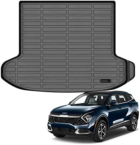 Auxko All Weather Cargo Liner Fit for Kia Sportage 2023(Not Plug in) TPE Rubber Trunk Mat Sportage Accessories All Season Guard Odorless Anti-Slip Cargo Mat Black