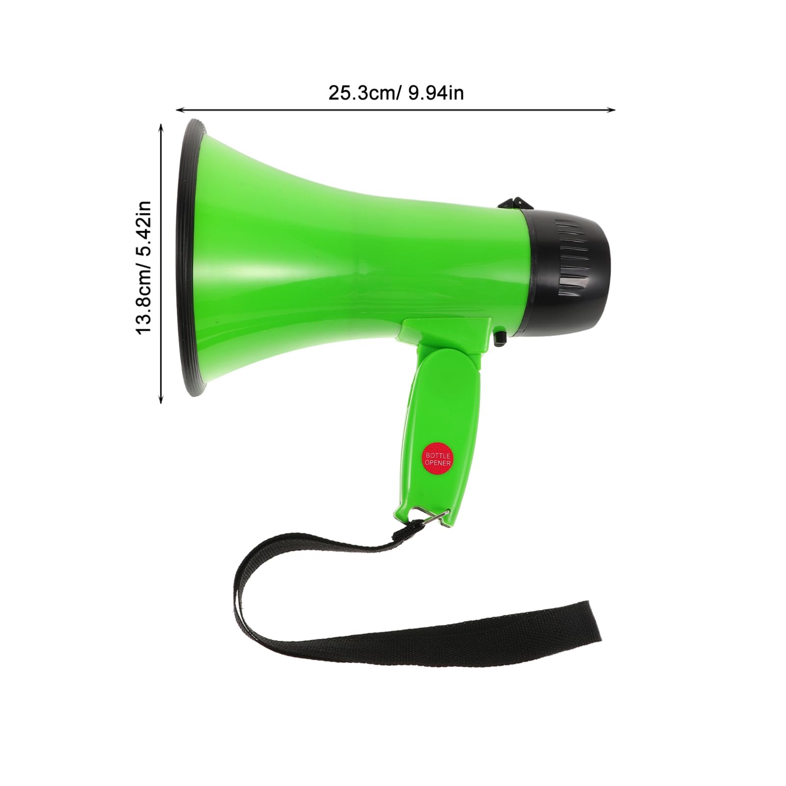 GANAZONO Megáfono Portátil 25w Altavoz Fuerte Grabador 240 Segundos Plástico Ligero Verde Uso Exterior Seguridad Animación Deportes