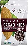 Essential Living Cacao Nibs, Raw, 6 Ounce (USDA Organic)