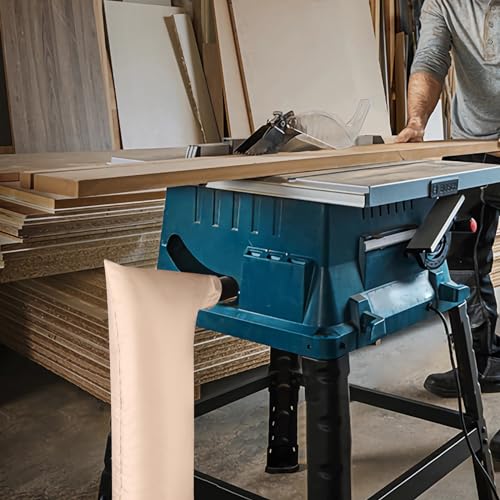 CCTIVED Extended Table Saw Dust Collector Bag Compatible for Bosch/Dewalt/Ryobi/Delta/Makita/Porter Cable/Craftsman/RIGID/Metabo/Kobalt/Skilsaw(10\" Tablesaws with 2.5\" Dust Port)-Khaki