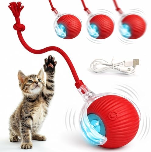 Pelota Interactiva para Gatos, Juguete Electrónico Recargable USB...