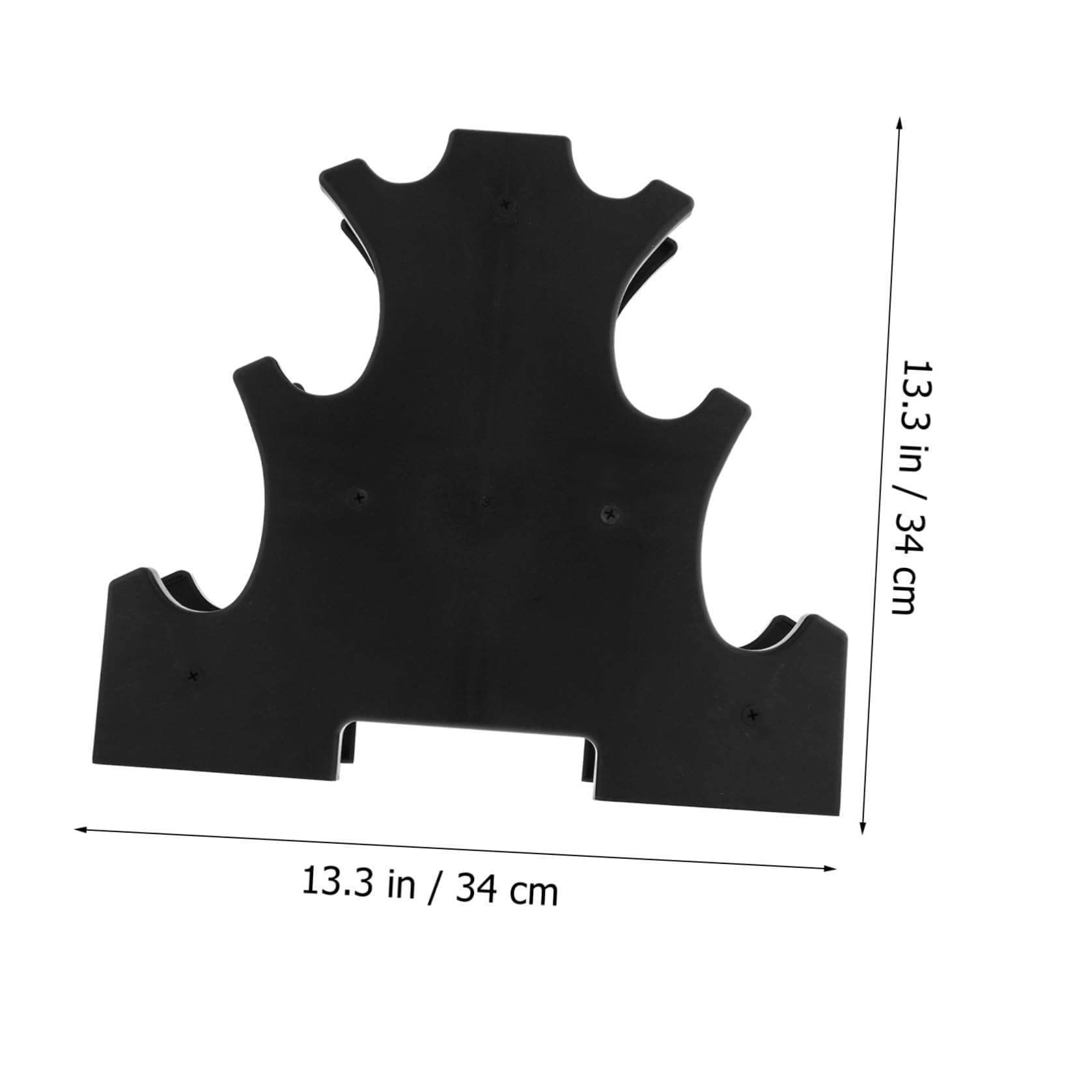Rastrelliera Portamanubri 2 Pezzi in Pp Nero, Resistente All'usura e Pratica, Design Semplice per Conservazione Attrezzatura Palestra Domestica