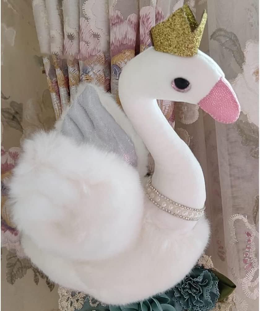 Sobriety Curtain Decorative Accessories 1 Pair Adjustable Cartoon Swan Curtain Tiebacks Curtain Hanging Practicality