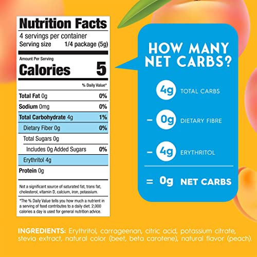Simply Delish Natural Peach Jel Dessert - Sugar Free, Non GMO, Gluten Free, Fat Free, Lactose Free, 0.7 OZ (Pack of 1) - Thumbnail 5