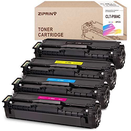 ZIPRINT Compatible with Toner Samsung CLT-504C CLT-K504S for Samsung Xpress C1810W C1860FW Toner for Samsung CLX-4195FN CLX-4195FW CLX-4195N CLX-4195 FW Cover