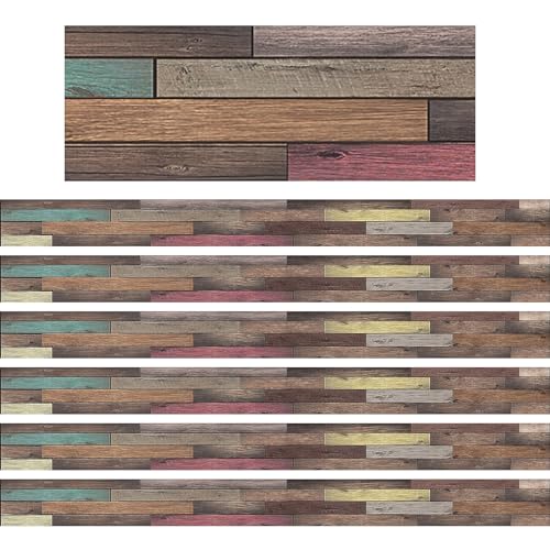 Bordure bois de récupération premium | Frise de finition murale 6 packs