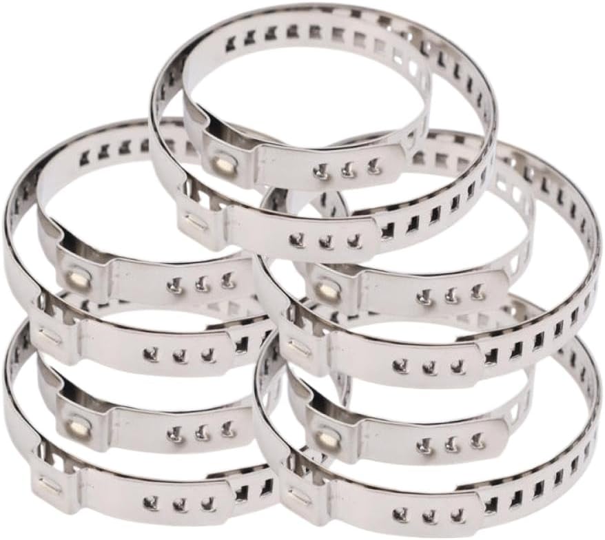 Self-Locking Stainless Steel Driveshaft Axle Joint Clamps CV Boot Clamps Ties Compatible With Most Automotive Applications(Color Name: 5set)