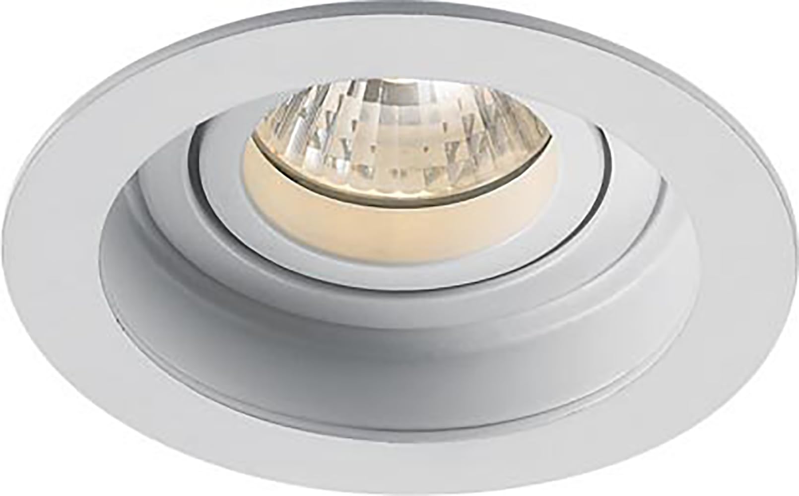LED Einbaustrahler Downlight Spot GU10 rund ultra flach dimmbar schwenkbar tief versenkt Warmweiß 3000K IP20 230V (Weiß/Weiß, 10er Set) inkl. austauschbarem Leuchtmittel