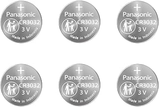 MEELER (6 Piece) 3V 500mAh CR2032 Lithium Coin Cell Battery for Panasonic Batteries CR3032 Non Rechargeable